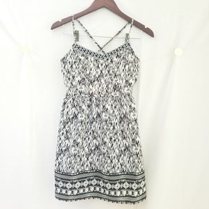 Trixxi - Dress w/Shelf Bra - Black/Wht x strap